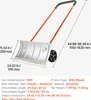 A snow shovel with dimensions and specifications displayed. Náhľad obrázku produktu