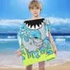 Kinder Badeponcho mit Kapuze 120x60 cm – Schnelltrocknendes Produktbild-Vorschau 5