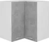 vidaXL Eckhängeschrank Betongrau 57x57x60 cm Holzwerkstoff Produktbild-Vorschau 2