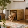 Hundebox aus Massivholz Kiefer&Stahl 80x60x60cm, Produktbild-Vorschau 2