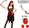 Kinder-Kostüm Abenteuer Piratin -  Piratenkostüm mit Ring + Produktbild-Vorschau 1