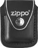 A black leather pouch with a silver snap closure and silver trim. Podgląd zdjęcia produktu