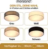 Monzana Lampadario da Soffitto 40W Rotondo 38cm Stoffa 2 Anteprima dell’immagine prodotto 7