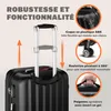 MONZANA® Lot de 3 valises rigides Noir M/L/XL 4 roues 360° Voir les images du produit 3