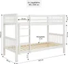 Homestyle4u Etagenbett 90x200 Kinderzimmer Hochbett mit Produktbild-Vorschau 6