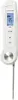 A white digital thermometer with a metal probe. Produktbild-Vorschau