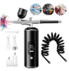Airbrush mit Kompressor Handheld-Spritzpistole zum Bemalen Produktbild-Vorschau 1