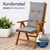 BURI 4x Hochlehner Auflage 120x50x5,5 cm - wetterfeste Produktbild-Vorschau 3