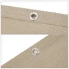 Close-up shots of a beige fabric material with grommets along the edge. Produktbild-Vorschau