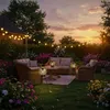 LED Solar Stehlampe Stehleuchte Tischlampe mit warmweißem Produktbild-Vorschau 3