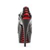 DELIGHT-687FH Damen Pumps von Pleaser, Schwarz-Rot EU 39, Produktbild-Vorschau 4