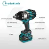 A product image of a cordless impact wrench with various features labeled. Produktbild-Vorschau