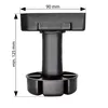 A black adjustable kitchen foot with measurement indicators. Voir les images du produit