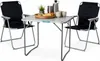 3-teiliges Campingmöbel Set Alu L80xB60xH68cm Schwarz Produktbild-Vorschau 2