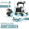KESSER® Rollator Aluminium faltbar, höhenverstellbar & bis Produktbild-Vorschau 10