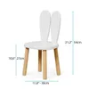 Tavolo per bambini con 2 sedie in legno - design orecchie Anteprima dell’immagine prodotto 7