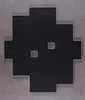 The back of a white multi-photo frame is shown against a textured gray background. Produktbild-Vorschau