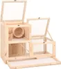 A wooden hamster cage with multiple levels and openings. Náhľad obrázku produktu