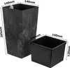 Set 3x Blumentopf H 20 / 26 / 32 cm Hohes Trapez Anthrazit Produktbild-Vorschau 3