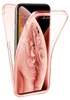 A rose gold iPhone case is shown from the front, with the phone inside. Produktbild-Vorschau