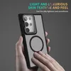 Hands holding a phone case with a phone inside, showcasing its features. Produktbild-Vorschau