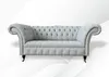 Chesterfield 2 Sitzer Wohnzimmer Couch Sofa Polster Textil Produktbild-Vorschau 1