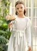 BesserBay Maxi-Kleid Langarm Rüschen für Mädchen 5-6 Jahre Produktbild-Vorschau 3