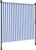 vidaXL Außenrollo Blau und Weiß 200x270 cm Stoff und Stahl Produktbild-Vorschau 5