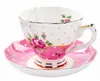 Elegante Tasse 1 Stück dünnes Porzellan 220ml Rosa Roségold Produktbild-Vorschau 1