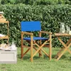 Chaise de pluie pliante bleu teck massif Voir les images du produit 2