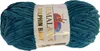 A ball of teal yarn with a label wrapped around it. Produktbild-Vorschau