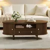 Merax Couchtisch mit Rolltür, Sofatisch mit 1 Schublade und Produktbild-Vorschau 3