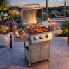 Grill gazowy ogrodowy 11,6kW BERGMANN NL002 4 palniki stal Podgląd zdjęcia produktu 3