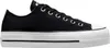 A studio shot of a black Converse Chuck Taylor All Star Lift Ox sneaker against a white background. Voir les images du produit