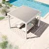 PRIMEYARD Pergola 3x3 m s hliníkovými sloupky a hliníkovou Náhled obrázku produktu 4