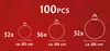 Vánoční dárky Sada vánočních ozdob stříbrná 100 plastových Náhled obrázku produktu 6