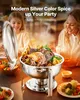 Chafing Dish Set Hochzeit Speisenwärmer Edelstahl 4,7L 4 Produktbild-Vorschau 2
