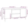 TV-Schrank Räuchereiche 102x44,5x50 cm Holzwerkstoff Produktbild-Vorschau 9