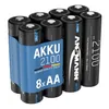 A pack of eight AA rechargeable batteries. Produktbild-Vorschau