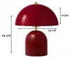 Opviq, Moderne Tischlampe in Weinrot, Metallkörper, Höhe 35 Produktbild-Vorschau 3