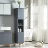 A modern bathroom setting with a tall gray cabinet, a sink, and a bathtub visible in the background. Podgląd zdjęcia produktu