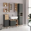 Meuble salle de bain Vicco Senyo Anthracite 30x95cm avec Voir les images du produit 4