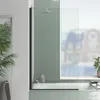 Pare baignoire Rabattable 80x140cm - Profilé Noir Mat - Voir les images du produit 6