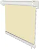 A roller blind is shown hanging from a white roller mechanism. Produktbild-Vorschau