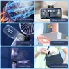 USB mini vetrák – 2-dielna sada, sklápací, LED displej, 5 Náhľad obrázku produktu 5