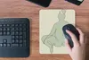 MuchoWow® Mauspad Mousepad Frau - Grün - Linienkunst - Produktbild-Vorschau 4