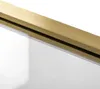 A close-up shot of a gold-colored shower enclosure track. Produktbild-Vorschau