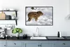 MuchoWow® Gerahmtes Poster Wildschwein - Tier - Schnee Produktbild-Vorschau 3
