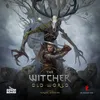 A fantasy illustration of a Witcher fighting a monster surrounded by wolves. Produktbild-Vorschau