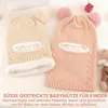 Kinder Wintermützen-Schal-Set 2-teilig Pink/Beige 2-5 Jahre Produktbild-Vorschau 4